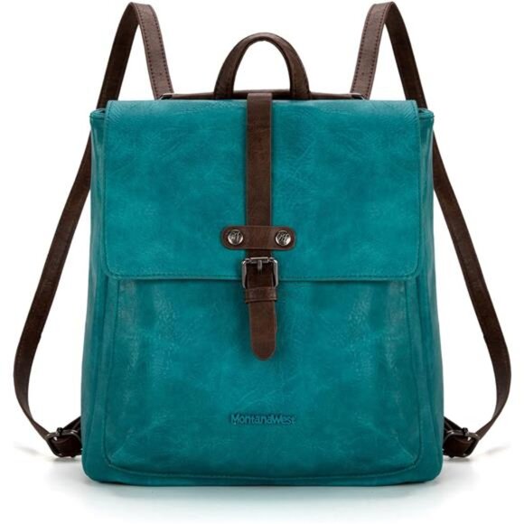 Womens Medium Backpack Convertible Peacock Blue main image 4